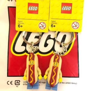 レゴ(Lego)のLEGO ホットドッグ 着ぐるみ キーホルダー キーリング セット(キーホルダー)