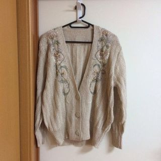 ヴィンテージ風刺繍カーディガン-値下げ(カーディガン)