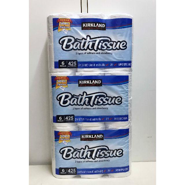 コストコ(コストコ)の18ロール ★ コストコ トイレットペーパー Bath Tissue 3袋 インテリア/住まい/日用品の日用品/生活雑貨/旅行(日用品/生活雑貨)の商品写真