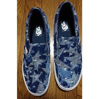 ヴァンズ(VANS)のVANS スリッポン スニーカー バンズ デニム スター柄  星柄 27.5cm(スニーカー)