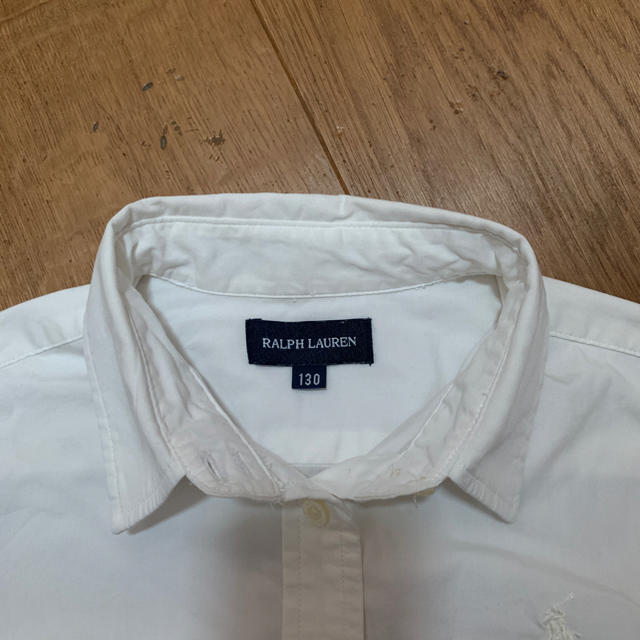 Ralph Lauren(ラルフローレン)のあきこ様専用  値下げ！ ラルフローレン 白シャツ 長袖 130 キッズ/ベビー/マタニティのキッズ服男の子用(90cm~)(ブラウス)の商品写真