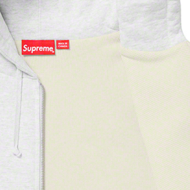 Supreme(シュプリーム)の【新品L】Supreme Thermal Zip Up Hooded グレー メンズのトップス(パーカー)の商品写真