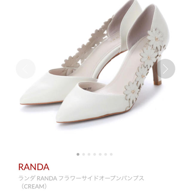 RANDA(ランダ)のRANDA フラワーサイドオープンパンプス レディースの靴/シューズ(ハイヒール/パンプス)の商品写真