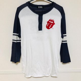 ヒステリックグラマー(HYSTERIC GLAMOUR)のヒステリックグラマー×ローリングストーンズ 七分丈 Tシャツ M キムタク(Tシャツ/カットソー(七分/長袖))