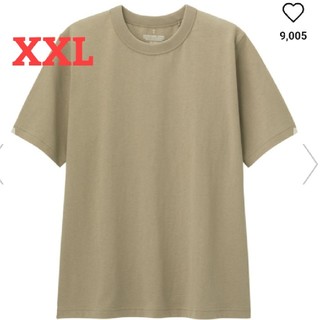 ジーユー(GU)のGU　コットンクルーネックT　ベージュ　XXL(Tシャツ/カットソー(半袖/袖なし))