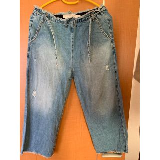 ザラ(ZARA)の美品 ダメージデニム☆半端丈☆男女兼用☆(パンツ/スパッツ)