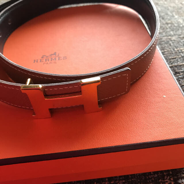 買う安い HERMES エルメス ベルト 黒×茶 ゴールド H バックルサイズ65 - www.gorgas.gob.pa