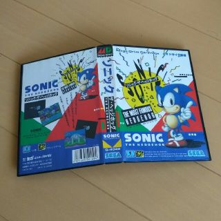 セガ(SEGA)のメガドライブ　ソニック・ザ・ヘッジホッグ(家庭用ゲームソフト)