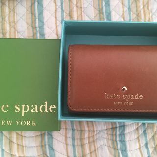 ケイトスペードニューヨーク(kate spade new york)のケイトスペード  キャメル色 名刺入れ(名刺入れ/定期入れ)