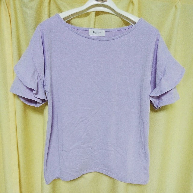 OPAQUE.CLIP(オペークドットクリップ)の袖フリルTシャツ レディースのトップス(Tシャツ(半袖/袖なし))の商品写真