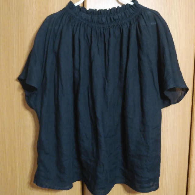 nest Robe(ネストローブ)のnest Robe  リネンフリルブラウス レディースのトップス(シャツ/ブラウス(半袖/袖なし))の商品写真