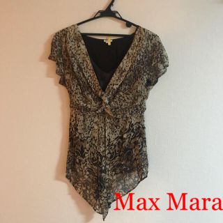 マックスマーラ(Max Mara)のMax Mara シフォンブラウス 美品 Lサイズ(シャツ/ブラウス(半袖/袖なし))