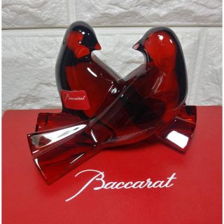 バカラ(Baccarat)のBaccarat バカラ ハト ツガイ 鳩 フィギュリン オブジェ 新品未使用品(置物)