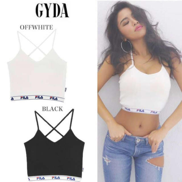 GYDA(ジェイダ)のGYDA♡FILA♡コラボキャミソール♡ビスチェ♡ホワイト レディースのトップス(キャミソール)の商品写真