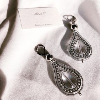 アメリヴィンテージ(Ameri VINTAGE)のclear drop×silver beads pierce(ピアス)