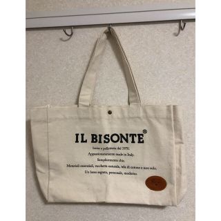 イルビゾンテ(IL BISONTE)の新品 イルビゾンテ キャンバス バッグ  レザーパッチ トートbag(トートバッグ)