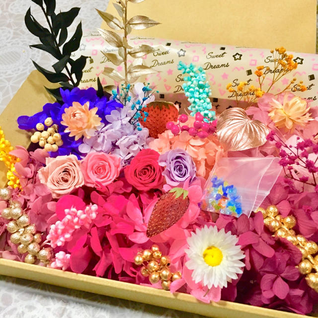 ハーバリウム 花材セット 超ピンクセット アソート プリザーブド  宝石箱
