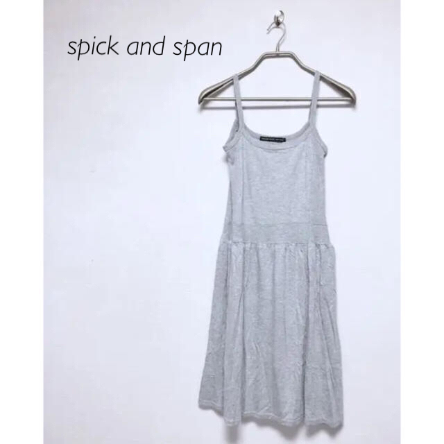 Spick & Span(スピックアンドスパン)のspick and span 柔らか素材グレーキャミワンピース レディースのワンピース(ひざ丈ワンピース)の商品写真