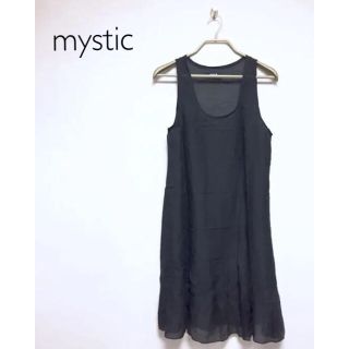 ミスティック(mystic)のmystic ブラックフリルインナーワンピース(ひざ丈ワンピース)