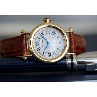 カルティエ(Cartier)の美品 カルティエ ディアボロ デイト LM 18KYG無垢 Cartier(腕時計(アナログ))