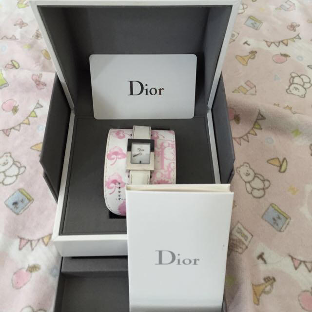 Dior(ディオール)のディオール 腕時計 ピンク ホワイト レディースのファッション小物(腕時計)の商品写真