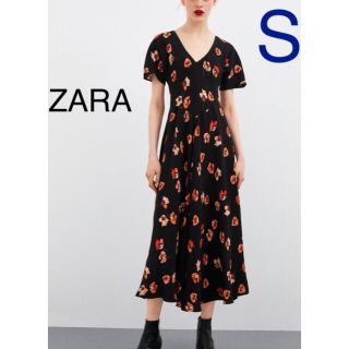 ザラ(ZARA)の【タグ付き新品】ザラ 花柄 フラワープリントロング ワンピース(ロングワンピース/マキシワンピース)