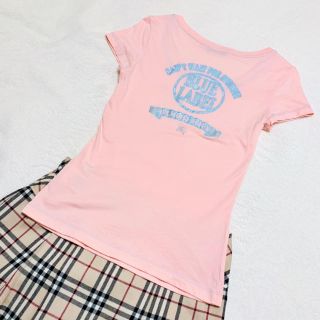 バーバリーブルーレーベル(BURBERRY BLUE LABEL)のバーバリーブルーレーベル　フレンチスリーブ　ラメＴシャツ【超美品】新品・未使用(Tシャツ(半袖/袖なし))