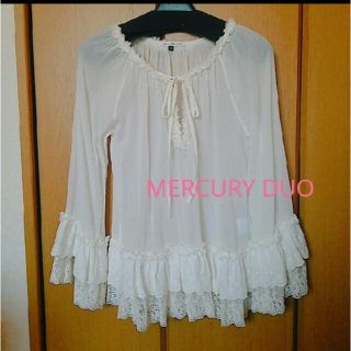 マーキュリーデュオ(MERCURYDUO)の【ハッピースマイル様専用】MERCURY Duo♡袖スカラレースブラウス(シャツ/ブラウス(長袖/七分))