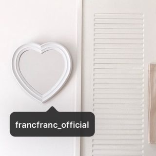 フランフラン(Francfranc)の新品未使用 フランフラン ハートミラー(ミラー)