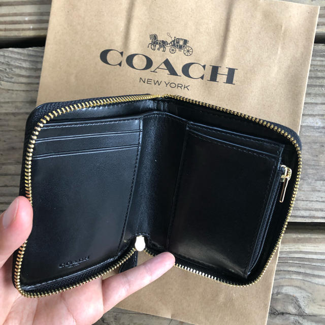 ★ 超最新作‼︎新品 COACH コーチ 折り財布 アニマル ブラック