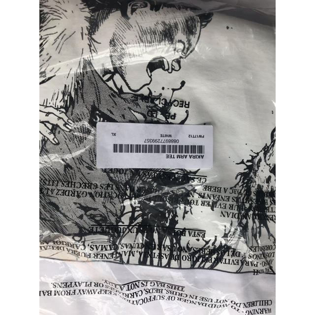 Tシャツ/カットソー(半袖/袖なし)XL)Supreme Akira Arm TeeアキラアームTシャツ白