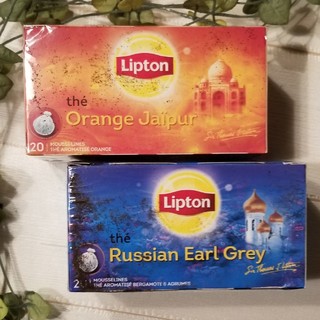 Lipton リプトン ロシアンアールグレイ ジャイプール フランス 紅茶 2箱(茶)