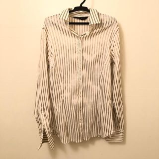 ザラ(ZARA)のザラ ZARA ゴールドストライプ シャツ ブラウス(シャツ/ブラウス(長袖/七分))