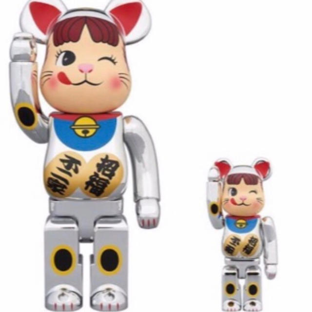 MEDICOM TOY(メディコムトイ)のBE@RBRICK ペコちゃん 銀メッキ 400&100% エンタメ/ホビーのフィギュア(その他)の商品写真