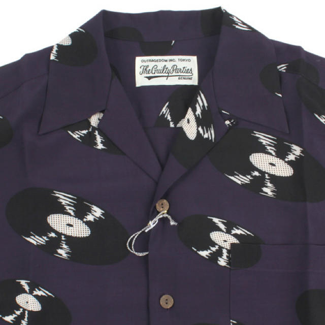 WACKO MARIA HAWAIIAN SHIRT  レコード パープル 1