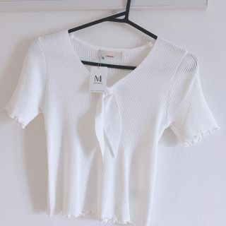 ミッシュマッシュ(MISCH MASCH)の新品タグ付き☆ホワイトトップス(カットソー(半袖/袖なし))