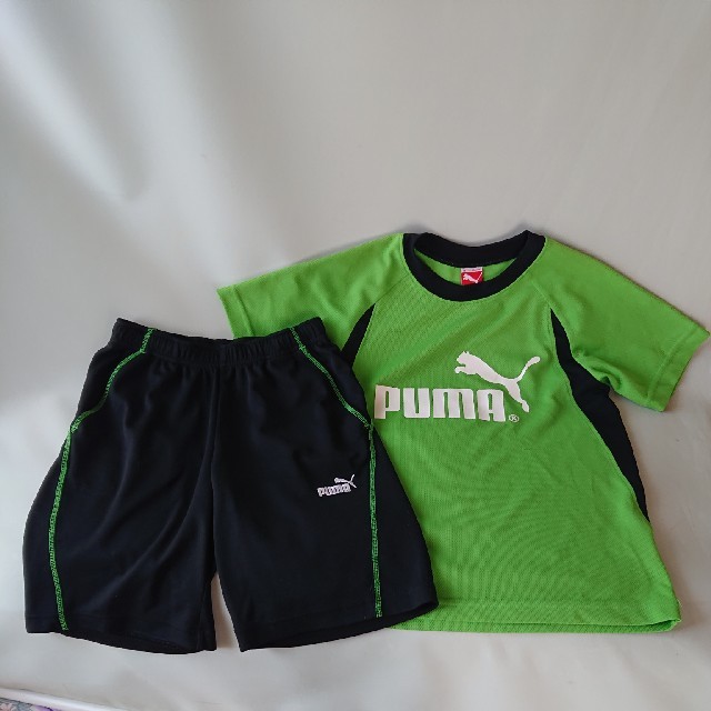 PUMA(プーマ)のPUMA グリーン 上限セット サイズ140 キッズ/ベビー/マタニティのキッズ服男の子用(90cm~)(その他)の商品写真