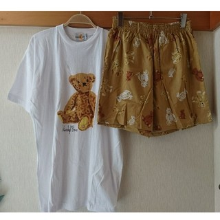 bear くまちゃんプリントTシャツ ハーフパンツ セット♡(パジャマ)