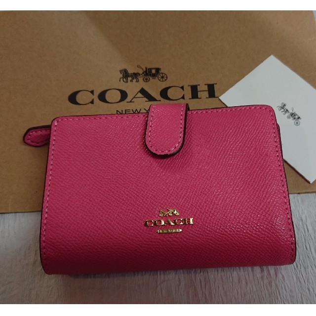 美品 COACH コーチ パックマンゴースト コインケース ピンク系