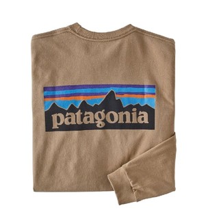 パタゴニア(patagonia)のXSサイズ　パタゴニア ロングスリーブ P6ロゴ レスポンシビリティー ベージュ(Tシャツ/カットソー(七分/長袖))