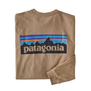 パタゴニア(patagonia)のXSサイズ　パタゴニア ロングスリーブ P6ロゴ レスポンシビリティー ベージュ(Tシャツ/カットソー(七分/長袖))