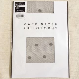 マッキントッシュフィロソフィー(MACKINTOSH PHILOSOPHY)のマッキントッシュフィロソフィー*ドット柄ストッキング グレー*新品(タイツ/ストッキング)