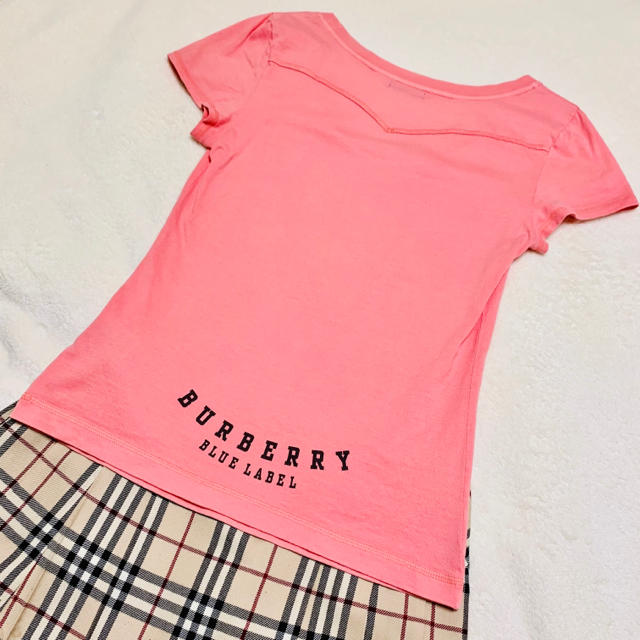 BURBERRY BLUE LABEL(バーバリーブルーレーベル)の♡美品♡ バーバリーブルーレーベル ピンク Ｔシャツ レディースのトップス(Tシャツ(半袖/袖なし))の商品写真