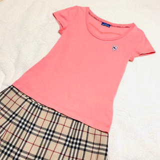 バーバリーブルーレーベル(BURBERRY BLUE LABEL)の♡美品♡ バーバリーブルーレーベル ピンク Ｔシャツ(Tシャツ(半袖/袖なし))