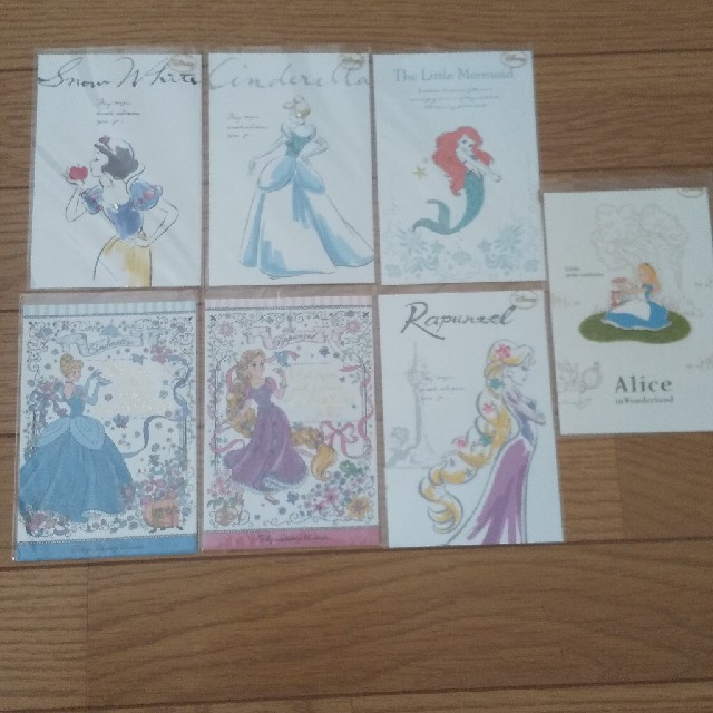 Disney(ディズニー)のディズニープリンセス ポストカード 7枚セット エンタメ/ホビーのコレクション(使用済み切手/官製はがき)の商品写真