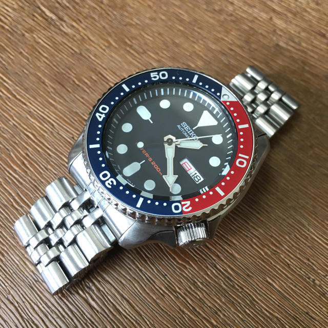 メンズ【カスタム品】セイコー 自動巻ダイバーズ SKX007 ブラックボーイペプシ