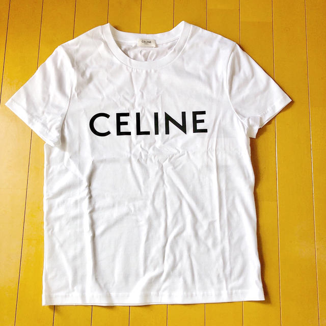 新品未使用 セリーヌ CELINE ロゴ Tシャツ 半袖 Mサイズ ホワイト