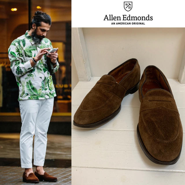 Allen Edmonds(アレンエドモンズ)のAllen Edmonds USA製 Juneau レザーコインローファー 7D メンズの靴/シューズ(ドレス/ビジネス)の商品写真