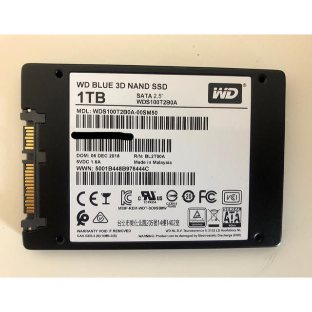 ウエスタン デジタル WD BLUE 1TB SAD NAND SATA SSD 1