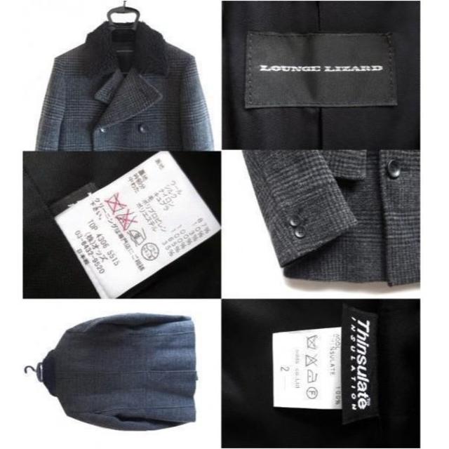 定価5.1万 ラウンジリザード シンサレート ボア メルトン Pコート メンズのジャケット/アウター(ピーコート)の商品写真